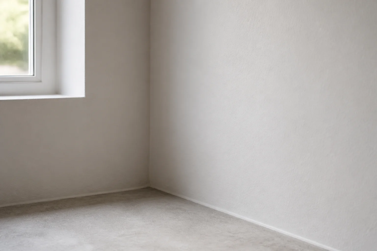 Schimmelsanierung im Schutzanzug an einer befallenen Innenwand.